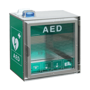 CA HSS101GSM -defibrillaattorikaappi ulkokäyttöön