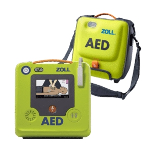 ZOLL AED 3 -defibrillaattori ja kantolaukku